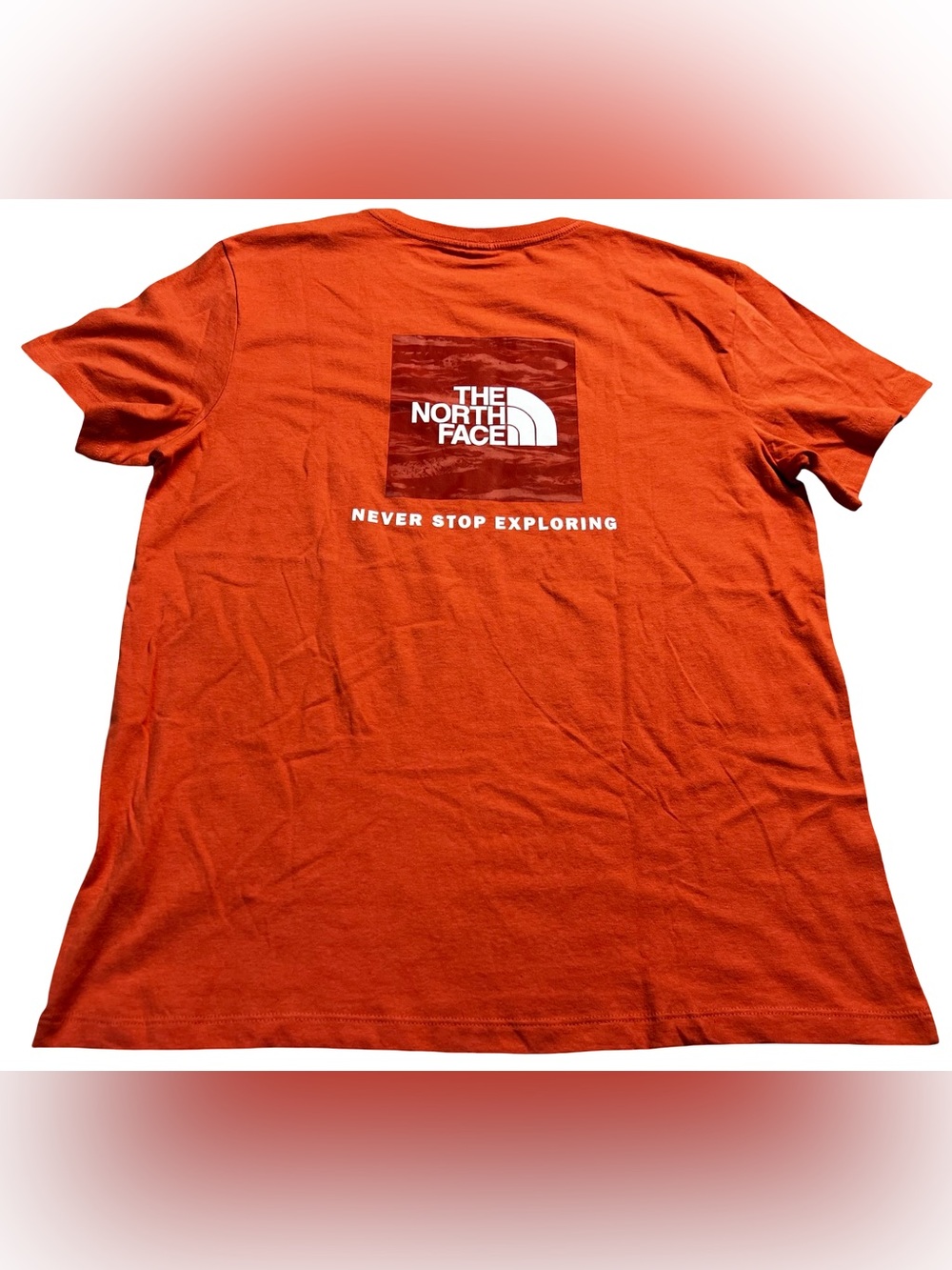 The North Face Evo Edge Short Sleeve Tee Women’s Medium Mars Dust Orange Relaxed - Picture 3 of 10